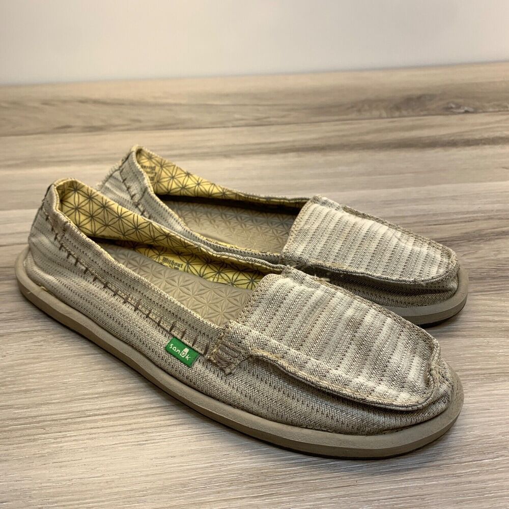 Sanuk‎ Rasta Hemp Woven Slip On Flats Loafers Womens Size 10